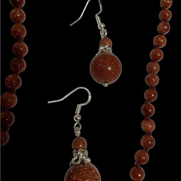 Natural Sunstone Necklace Earring Set NWT Black Friday sale! - Picture 8 of 11